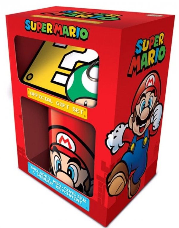 Super Mario – hrnček + prívesok + podložka