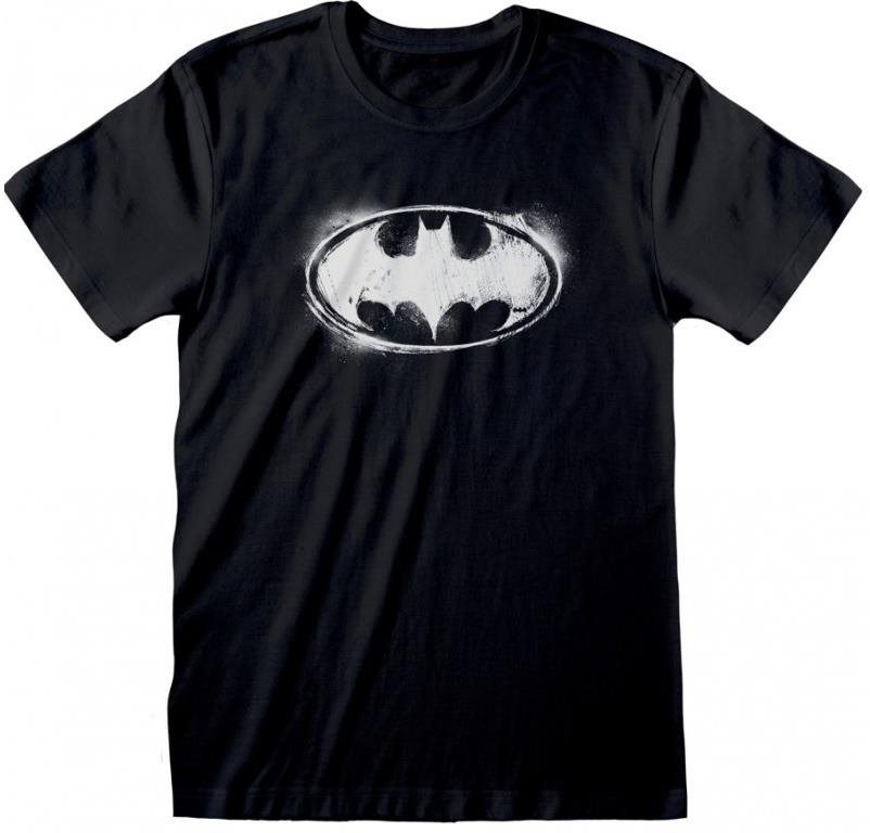 Batman – Distressed Mono Logo – tričko S