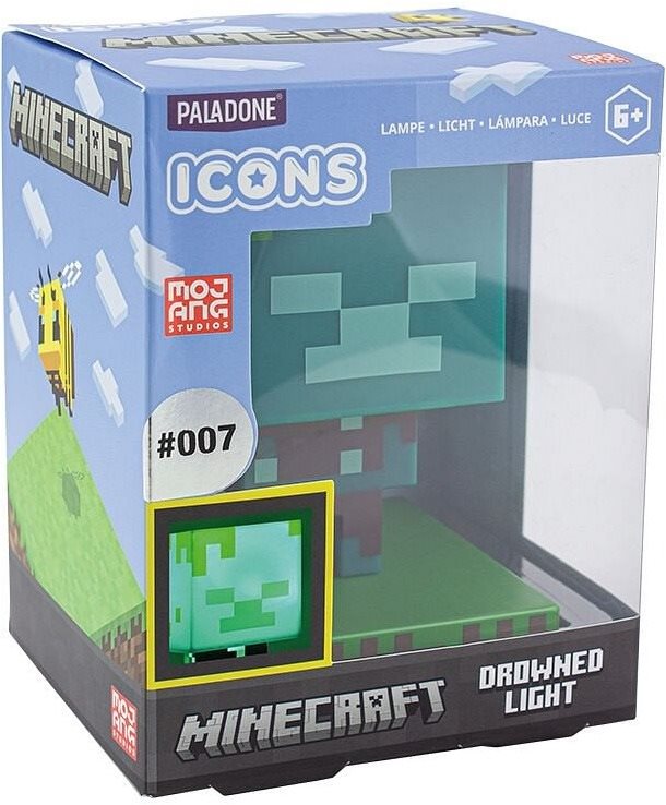 Minecraft – Drowned Zombie – svietiaca figúrka
