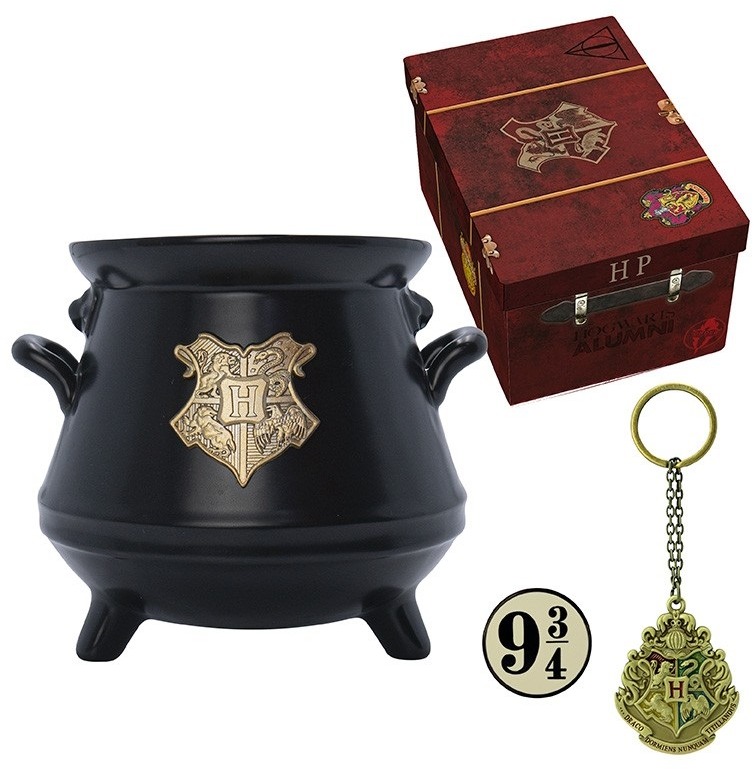 Harry Potter – 3D hrnček, 3D kľúčenka a odznak