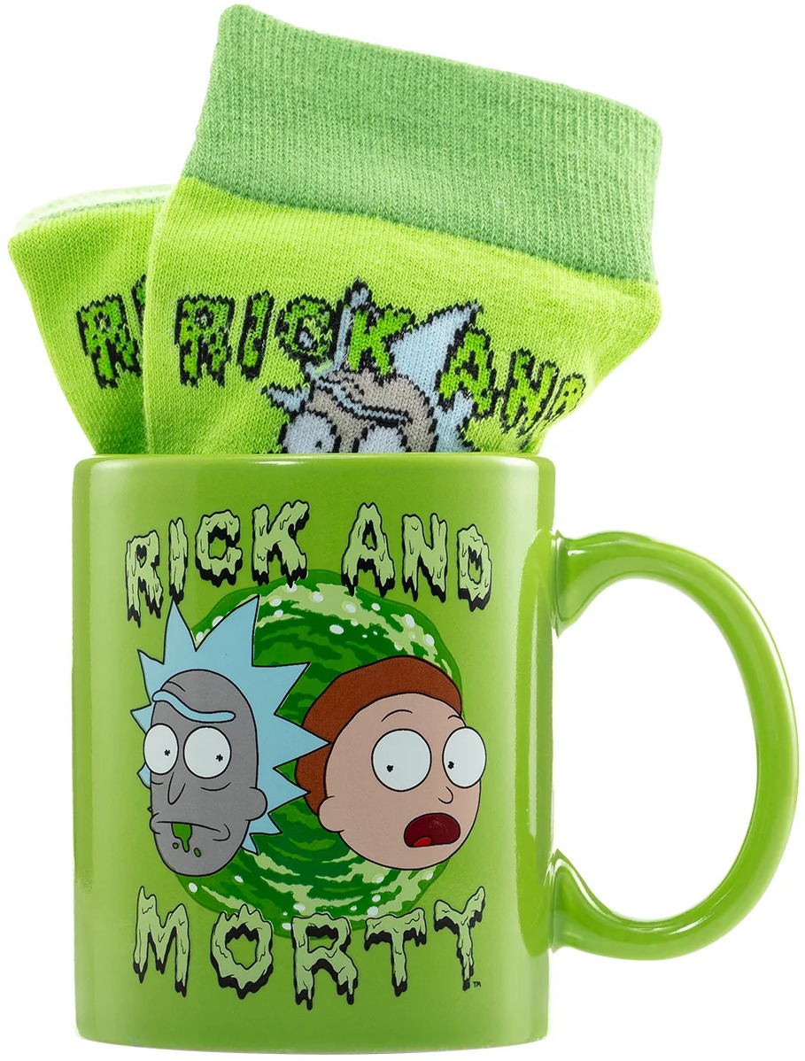 Rick and Morty – hrnček a ponožky – darčeková súprava