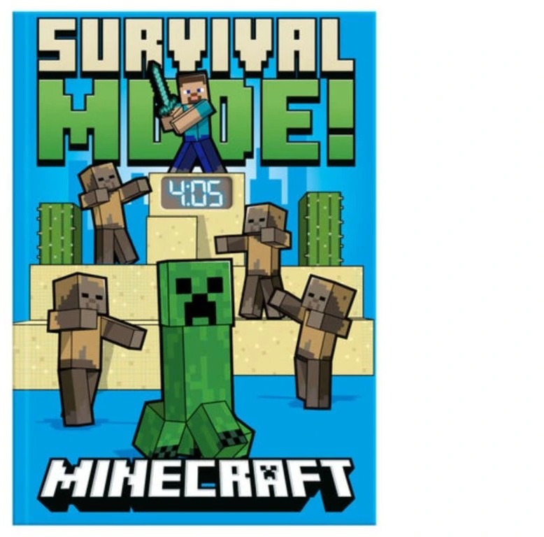 Minecraft – Survival Mode – zápisník s LED hodinami
