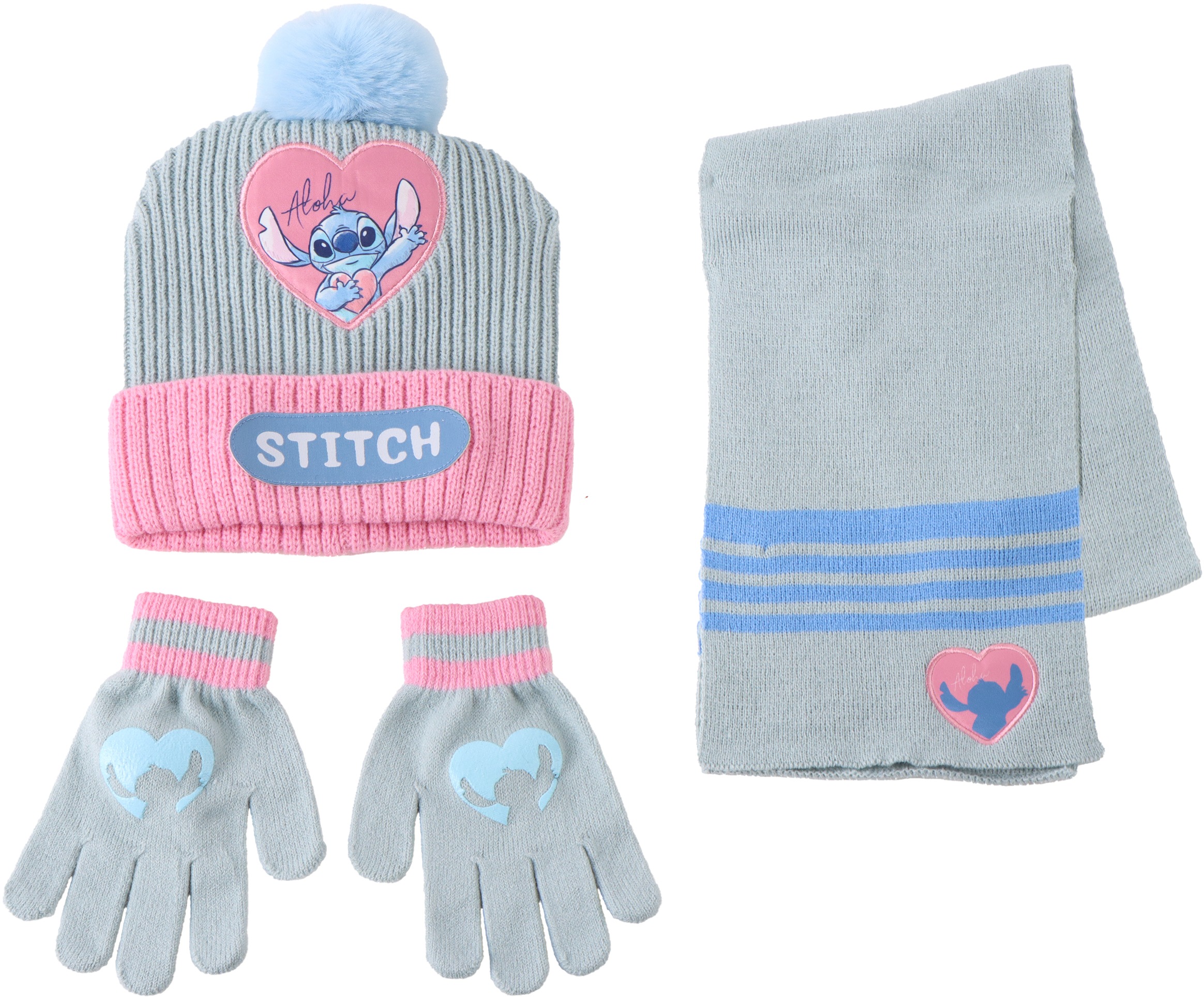 Lilo and Stitch – čiapka, rukavice, šál