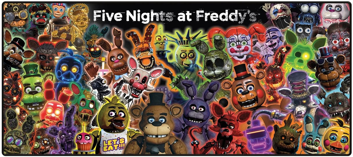 Five Nights At Freddys - Glow Montage - podložka pod myš a klávesnici