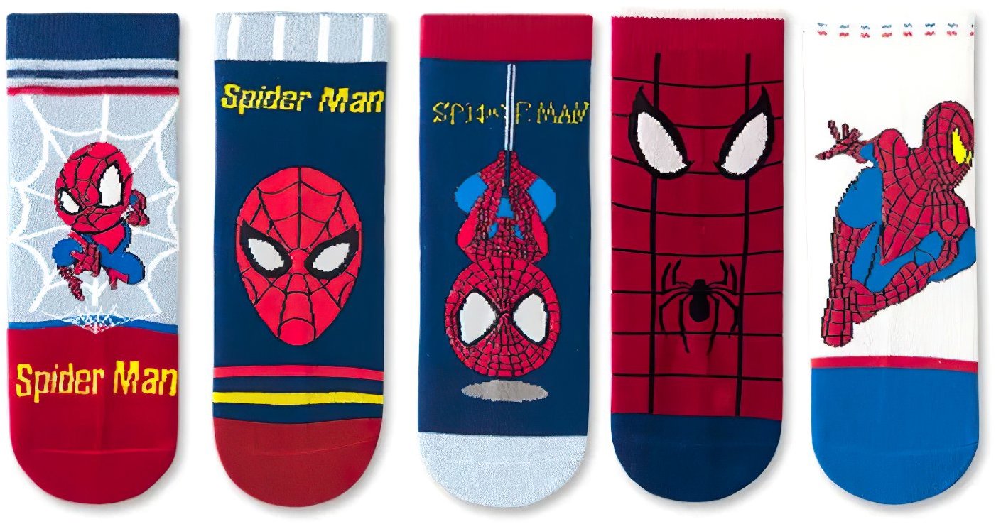 Spiderman: Superhero – detské ponožky 3 – 5 rokov 5 párov