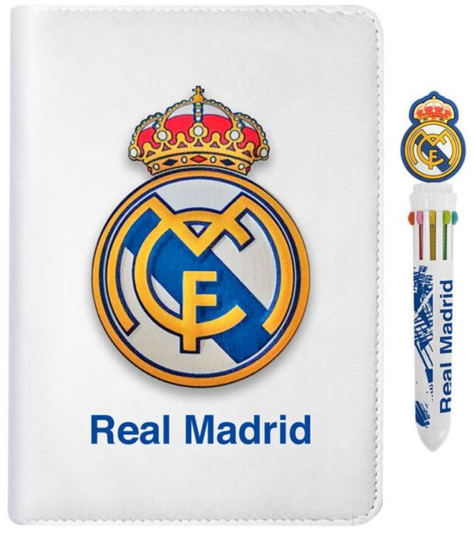 Real Madrid: Club crest – súprava zápisníkov A5 s perom