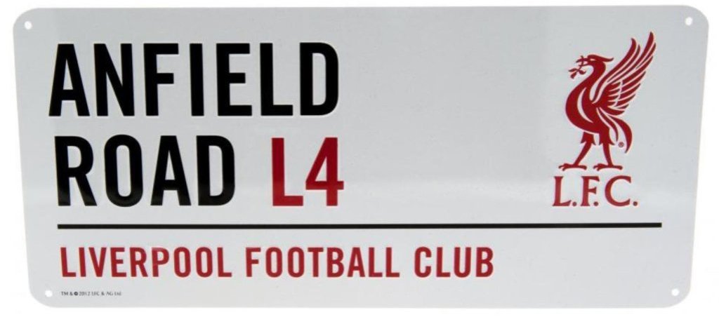 FC Liverpool Anfield Road – ceduľa na stenu