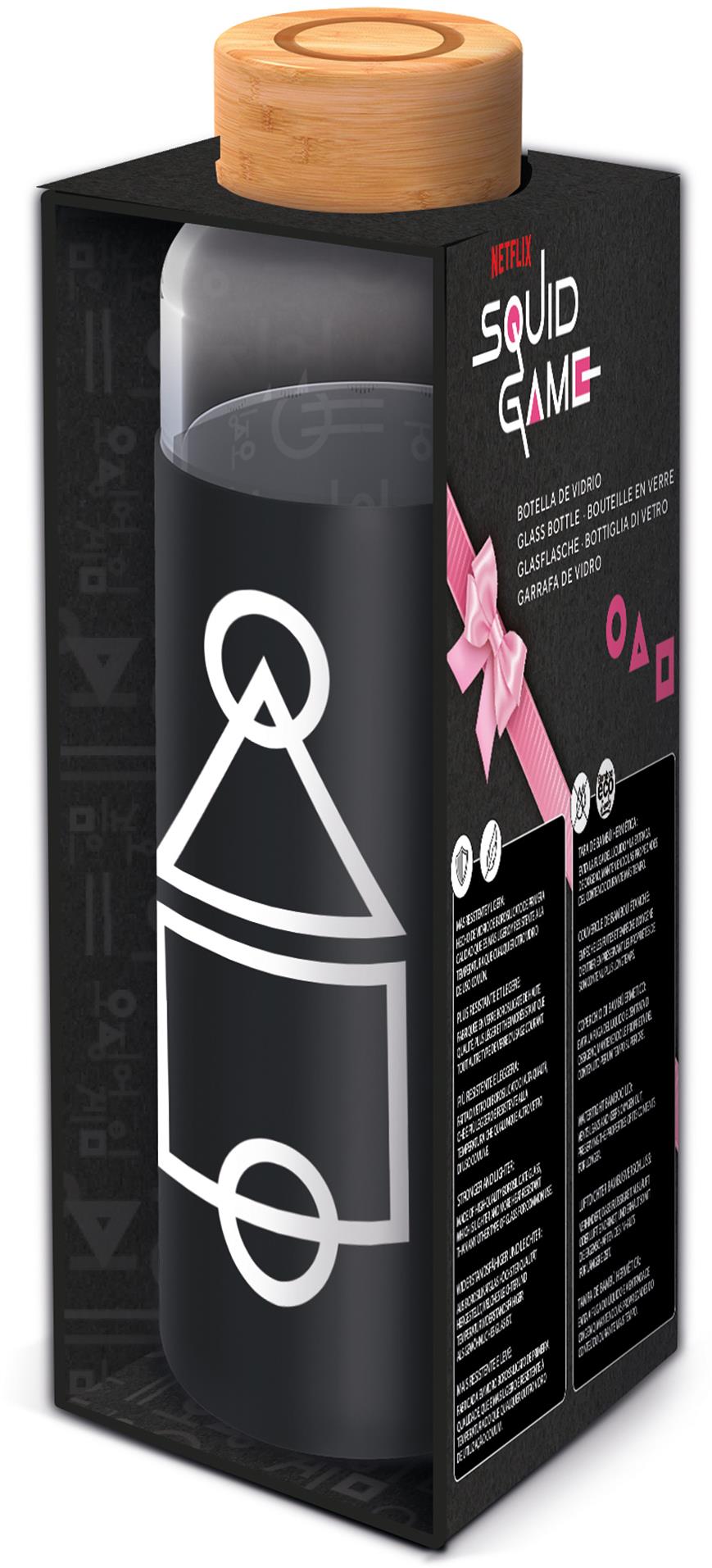 Squid Games – sklenená fľaša s návlekom 585 ml
