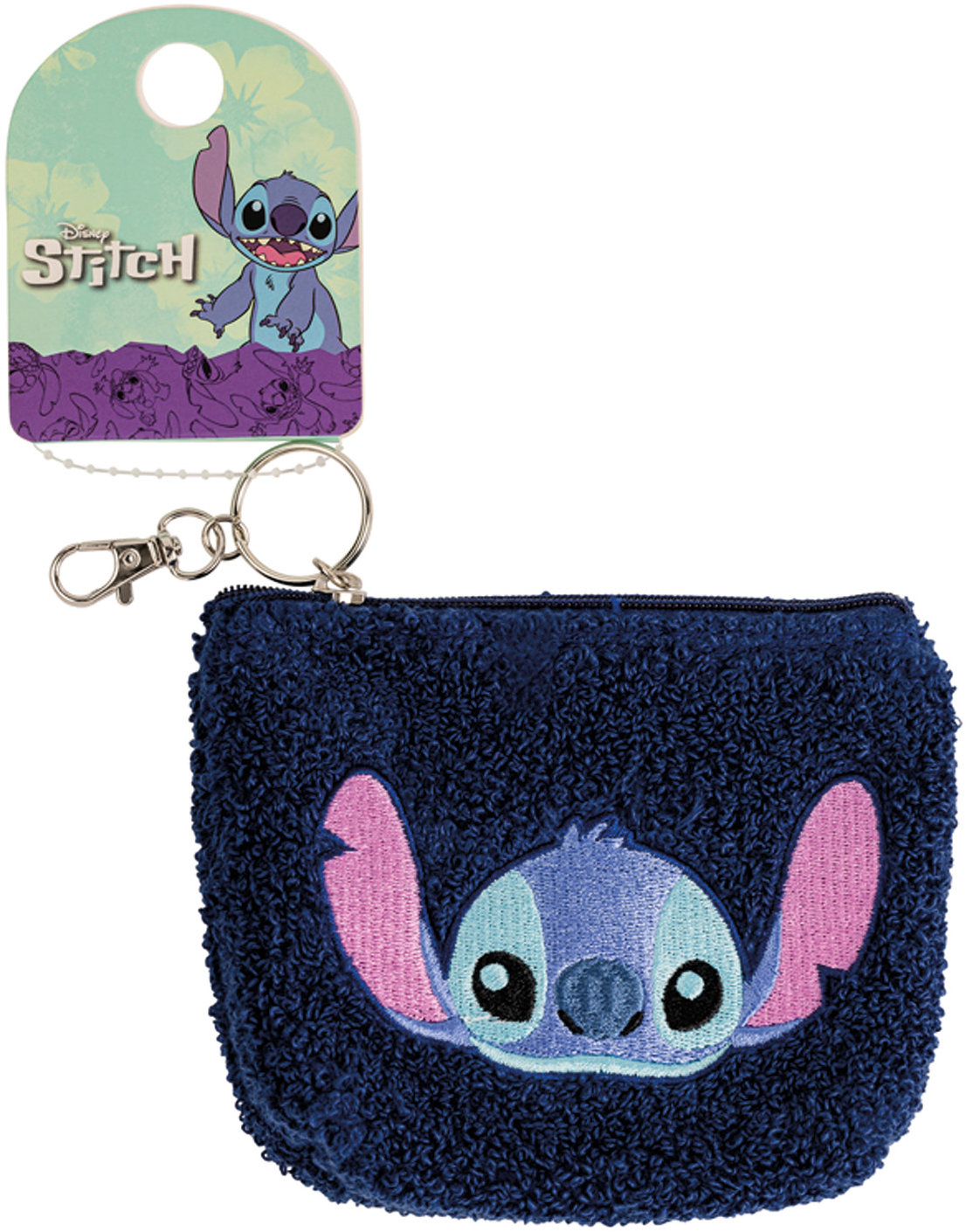 Disney detská kľúčenka STITCH s peňaženkou na zips, veľkosť 12 × 10 cm GH00246RL. PH