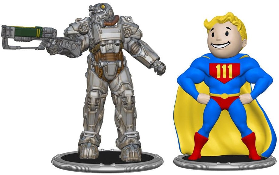 Fallout Mini Figures 2 – Pack Sada C T-60 & Vault Boy Power 7 cm
