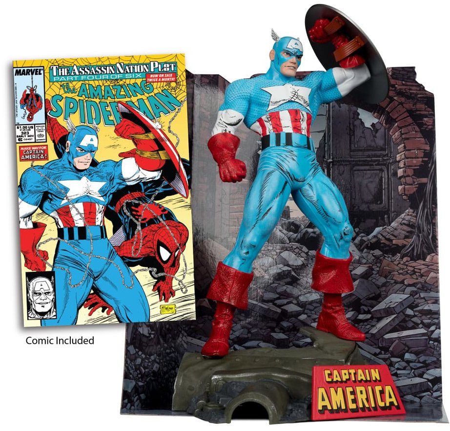 McFarlane Toys Marvel - 1/6 Kapitán Amerika (The Amazing Spider-Man #323) 28 cm
