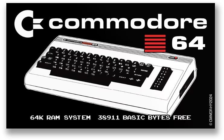 Commodore Keyboard 8,5 × 5 cm