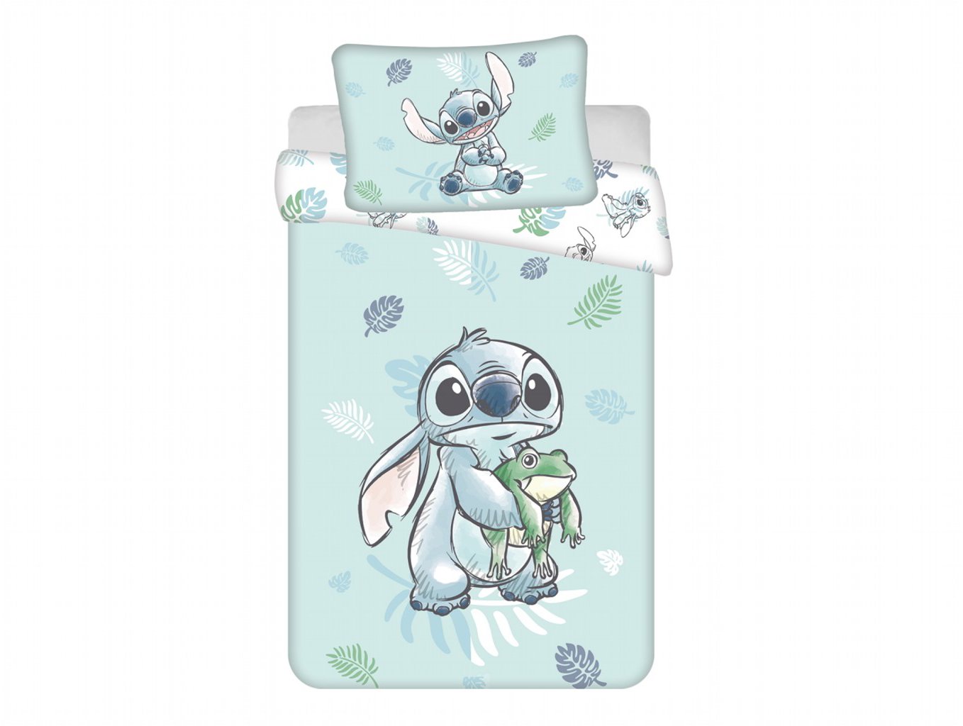 Jerry Fabrics Obliečky do postieľky Lilo and Stitch Frog baby 100 × 135 cm, 40 × 60 cm