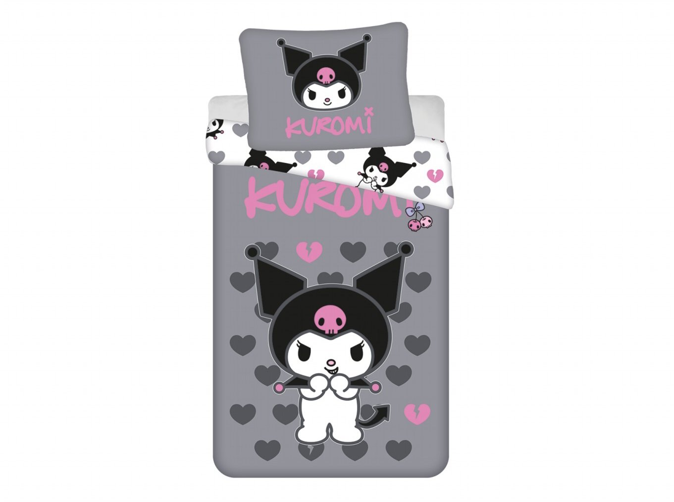Jerry Fabrics Obliečky Kuromi HK065 140 × 200 cm, 70 × 90 cm