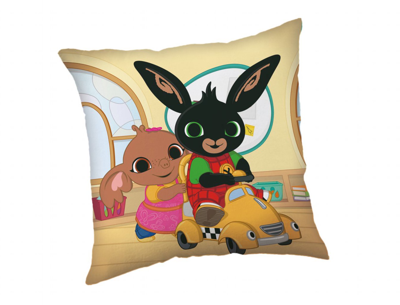 Jerry Fabrics Vankúšik Zajačik Bing Lets Play 40 × 40 cm