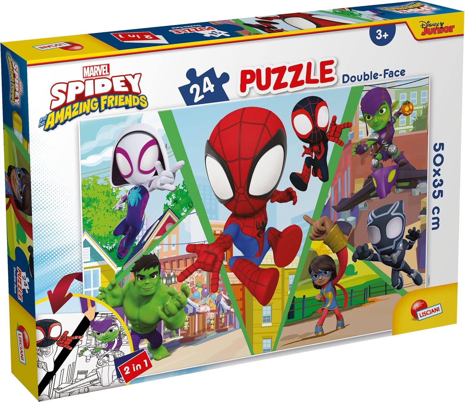 Lisciani Spidey a jeho úžasní přátelé Plus 24 dílků (s omalovánkou)