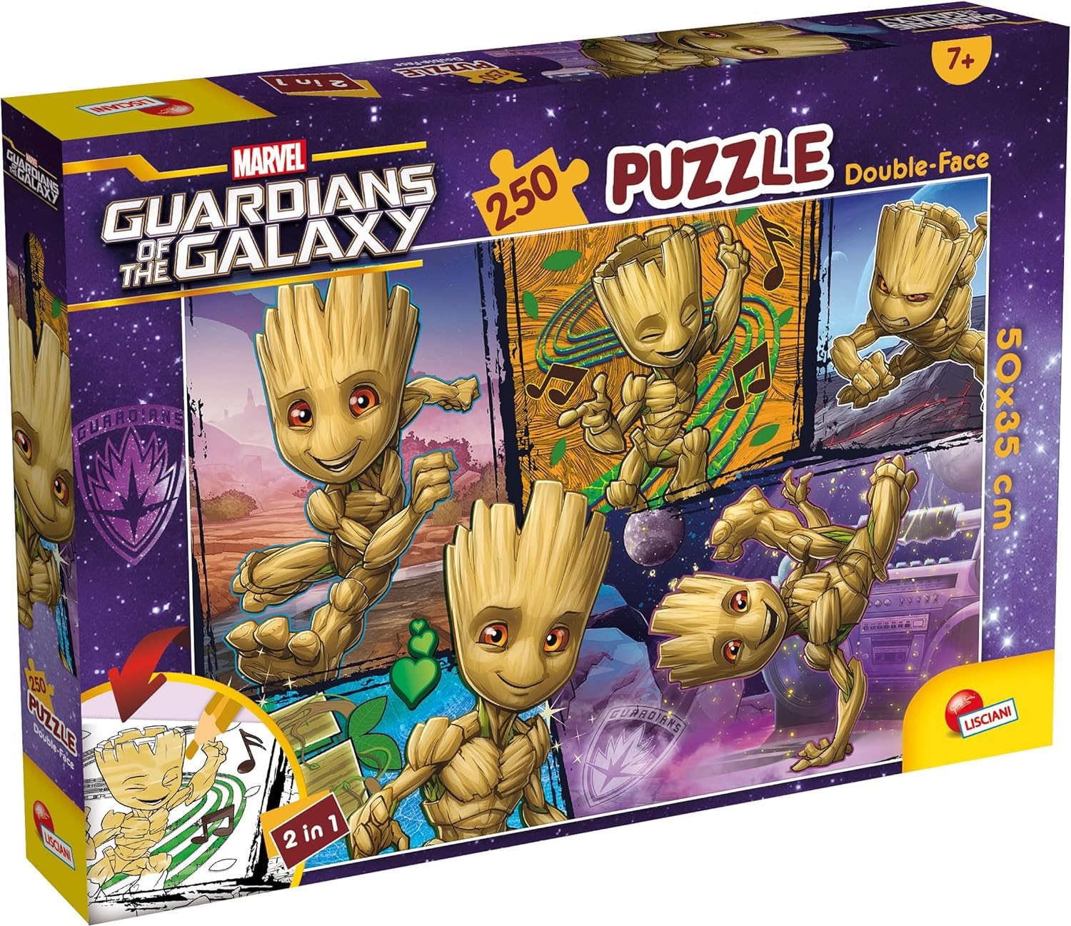 Lisciani Marvel Strážci Galaxie: Groot Plus 250 dílků (s omalovánkou)