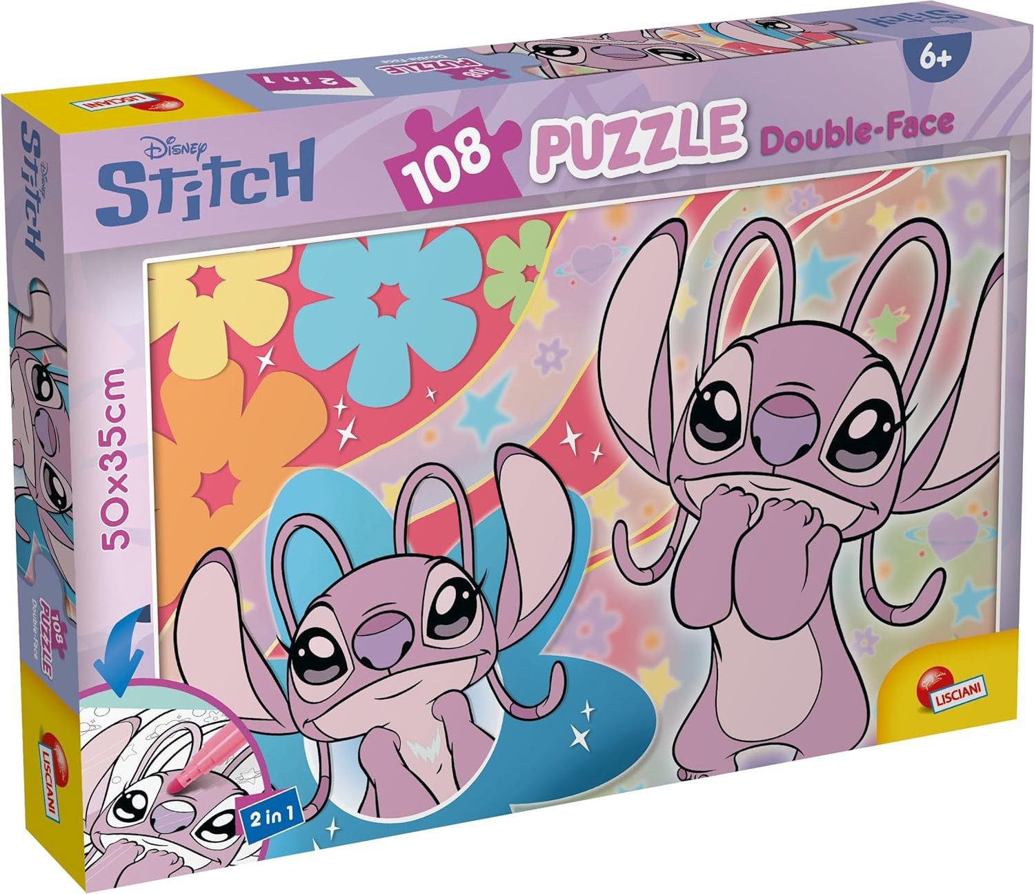 Lisciani Stitch: Angel Plus 108 dílků (s omalovánkou)