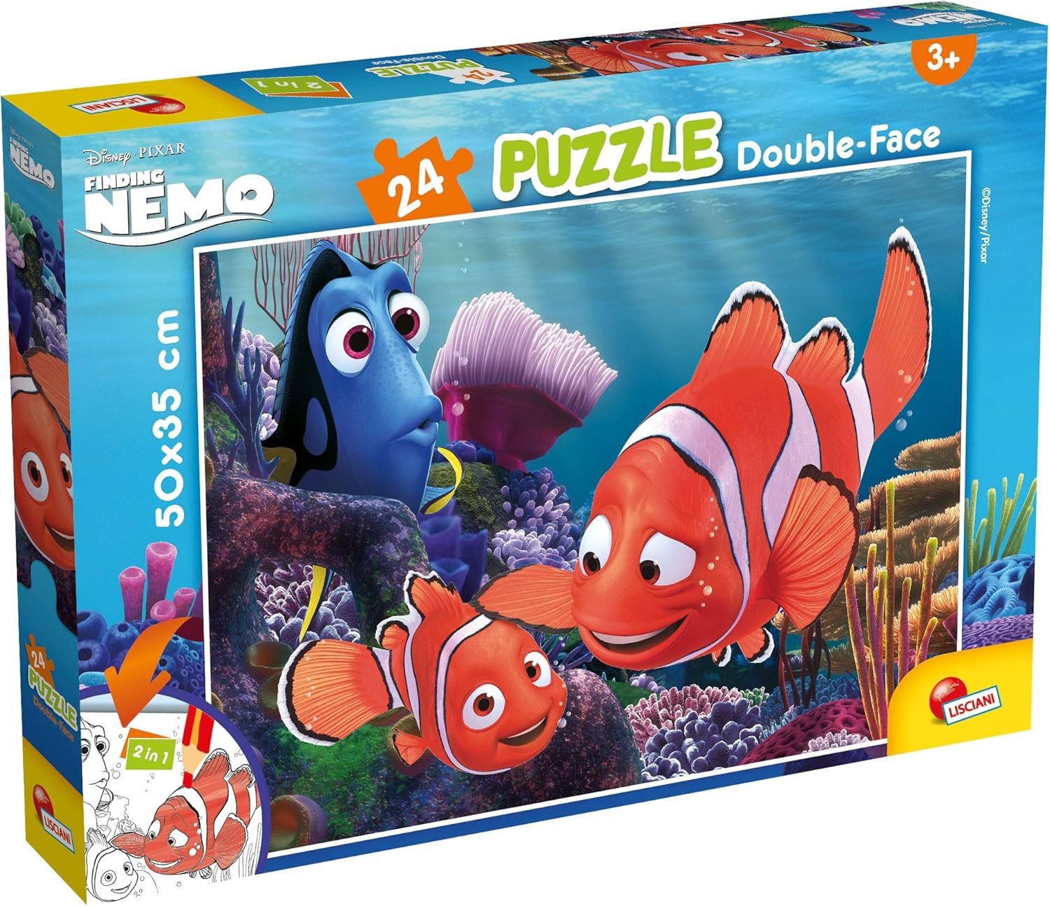 Lisciani Hledá se Nemo (s omalovánkou) Plus 24 dílků (s omalovánkou)