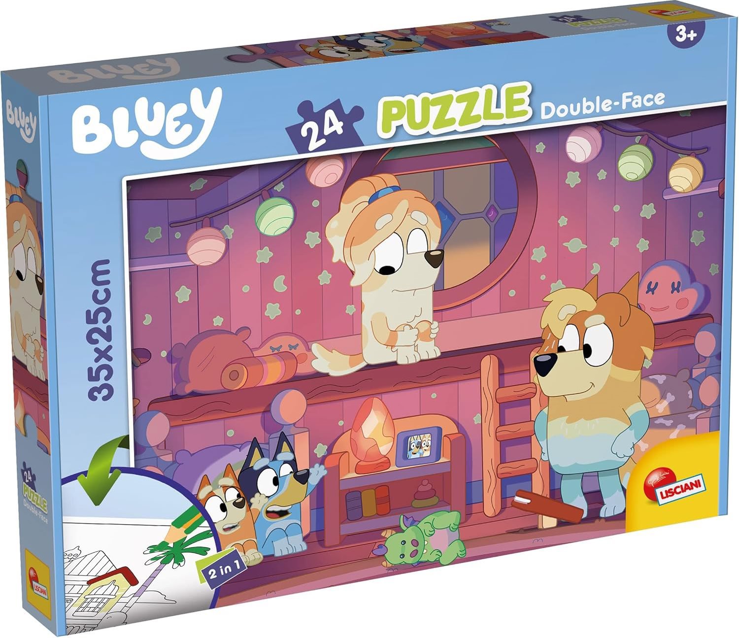Lisciani Bluey: Čas na pohádku 24 dílků (s omalovánkou)