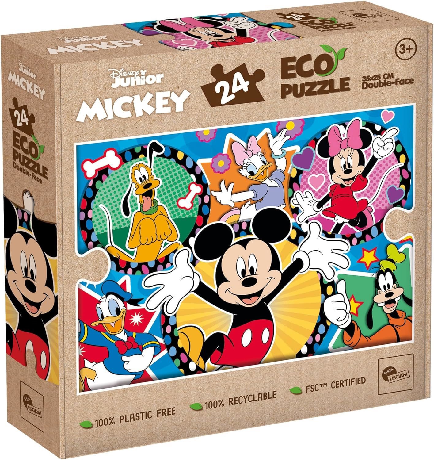 Lisciani ECO Myšák Mickey 24 dílků (s omalovánkou)