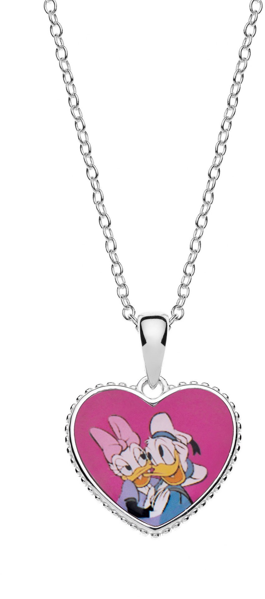 Disney Donald a Daisy stříbrný CS00025SL-P.CS - dětský náhrdelník