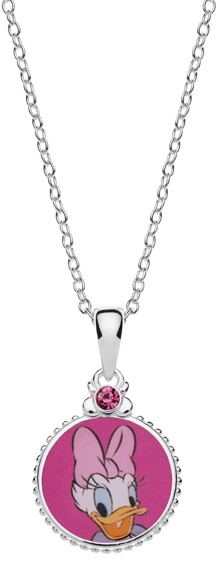 Disney Daisy Duck stříbrný CS00026SRPL-P.CS - dětský náhrdelník