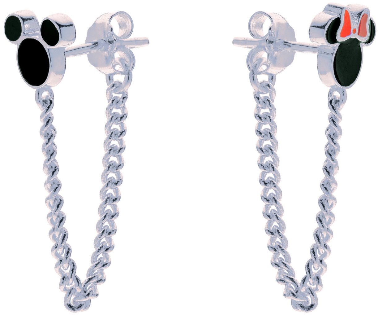 Disney Mickey a Minnie Mouse strieborné ES00072SL.CS – detské náušnice