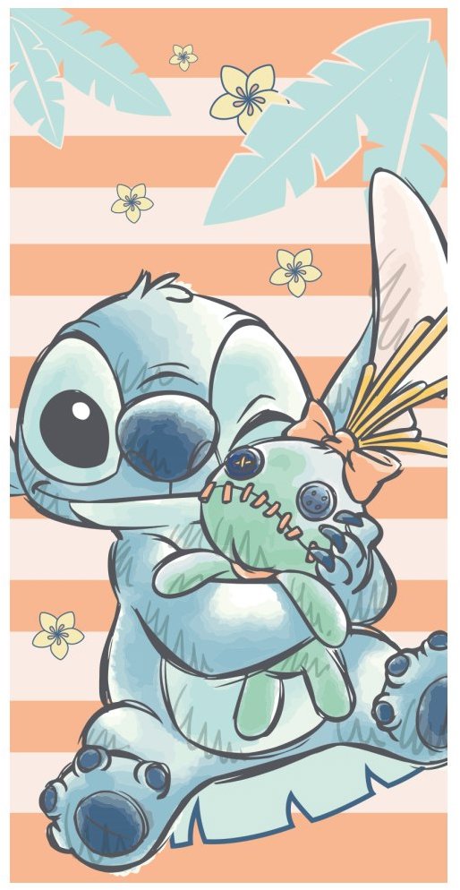 Lilo a Stitch: Tropical Hugs – osuška 70 × 140 cm