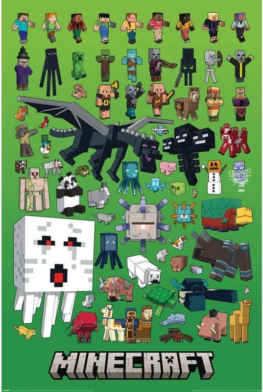 Minecraft: Character Grid 61 × 91,5 cm