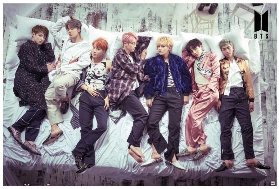 BTS - Group Bed - plagát