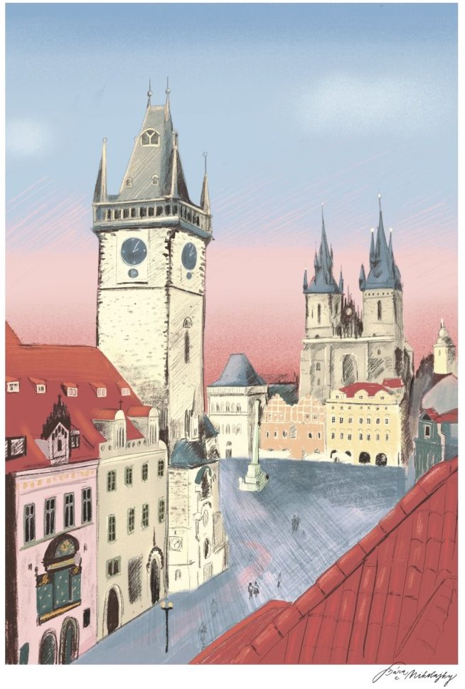 Be Nice EKO plakát Prague secrets Staroměstské náměstí A5
