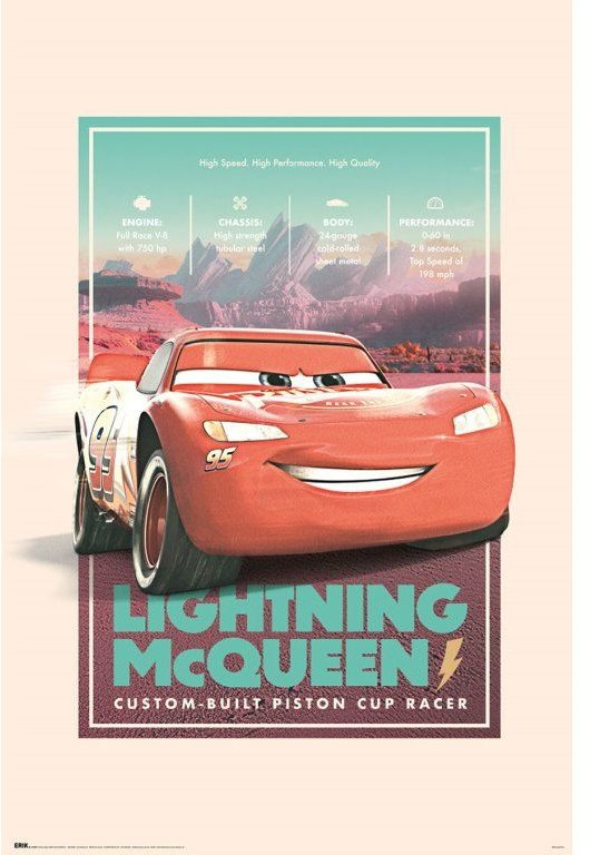 Disney Pixar Cars: Vintage - Plakát