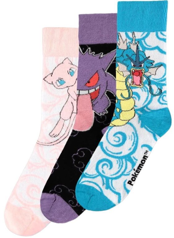Pokémon: Crew unisex ponožky EU 39-42, 3 páry