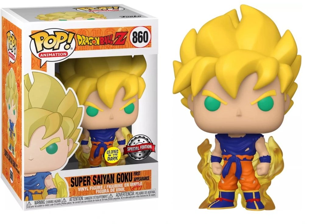 Funko Pop! Dragon Ball Z Super Saiyan Goku Frst Apperance Glow 860