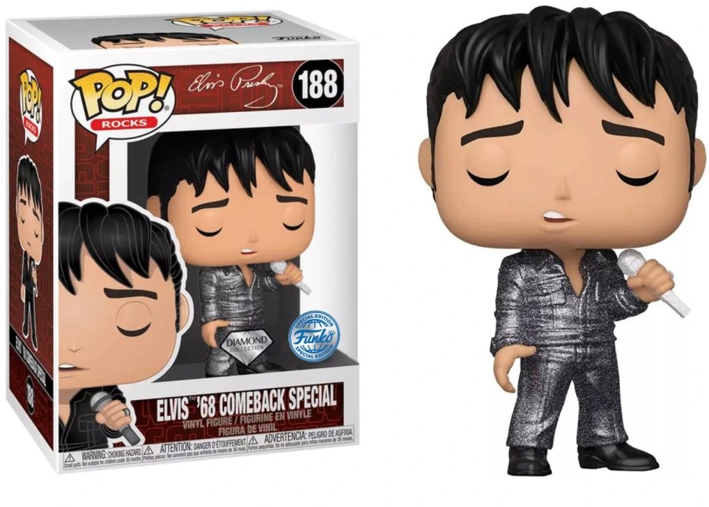Funko Pop! Rocks Elvis Presley Elvis '68 Comeback Diamond 188