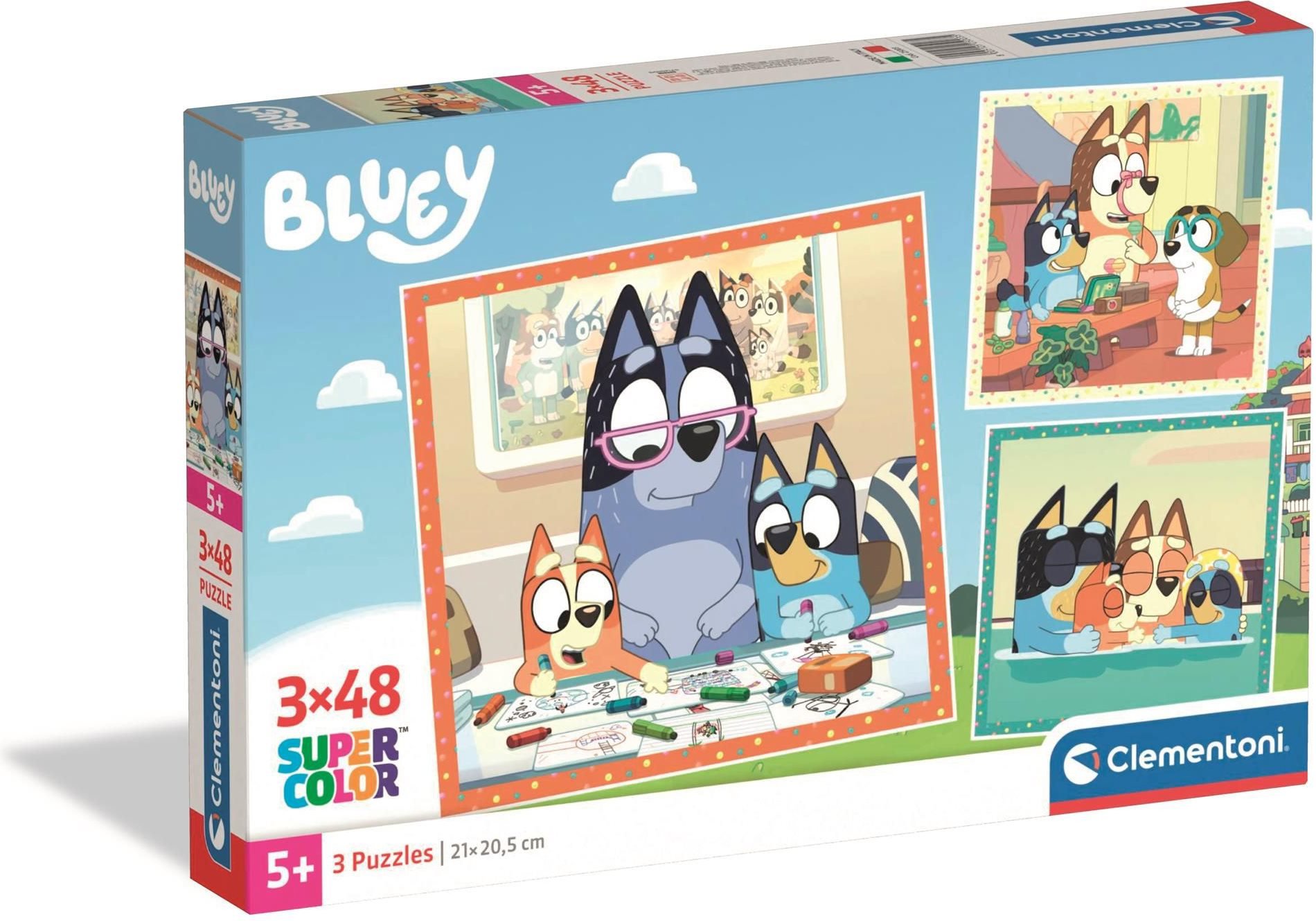 Bluey – puzzle 3× 48 dielikov