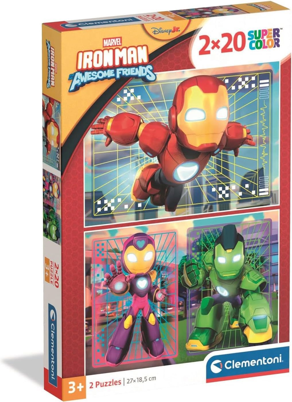 Iron Man a jeho úžasní priatelia – puzzle 2× 20 dielikov