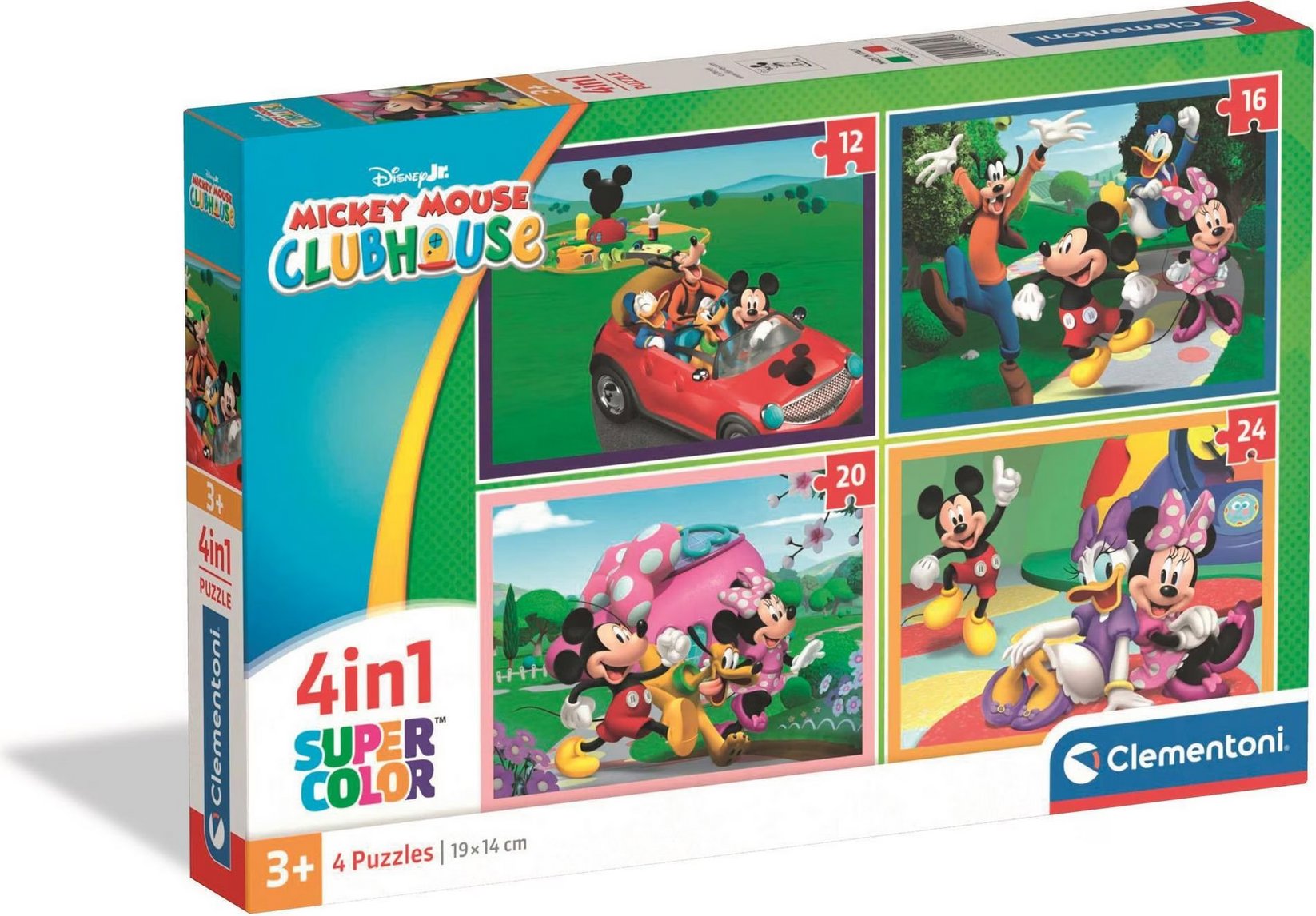 Mickeyho klubík - puzzle 4v1 (12+16+20+24 dílků)