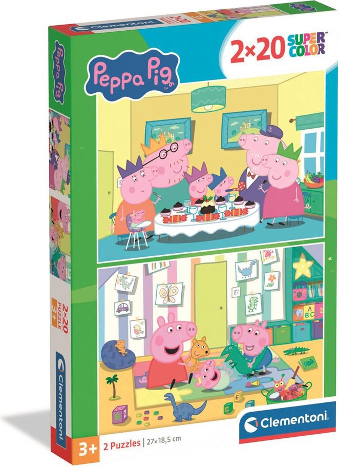 Prasiatko Peppa – puzzle 2× 20 dielikov