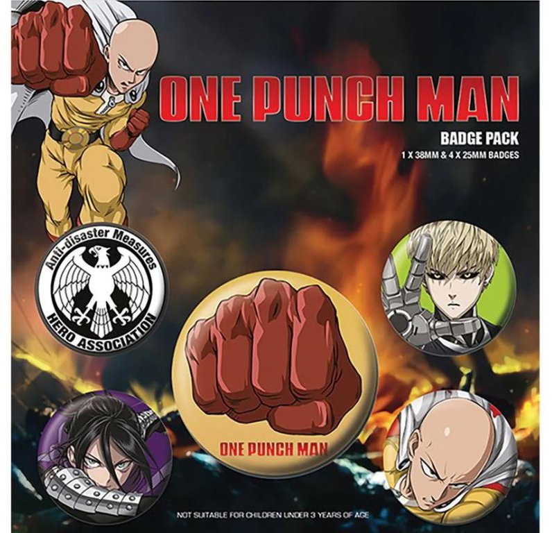 One Punch Man: Destructive – odznaky sada 5 ks