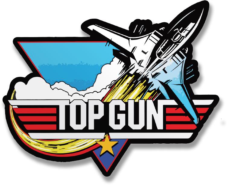 Hybris Production AB Samolepka Top Gun Fire Patch 10 cm