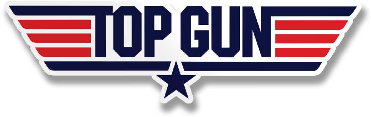 Hybris Production AB Samolepka Top Gun Logotype 12 cm