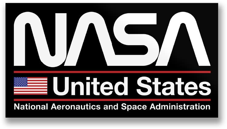 Hybris Production AB Samolepka NASA United States 12 cm
