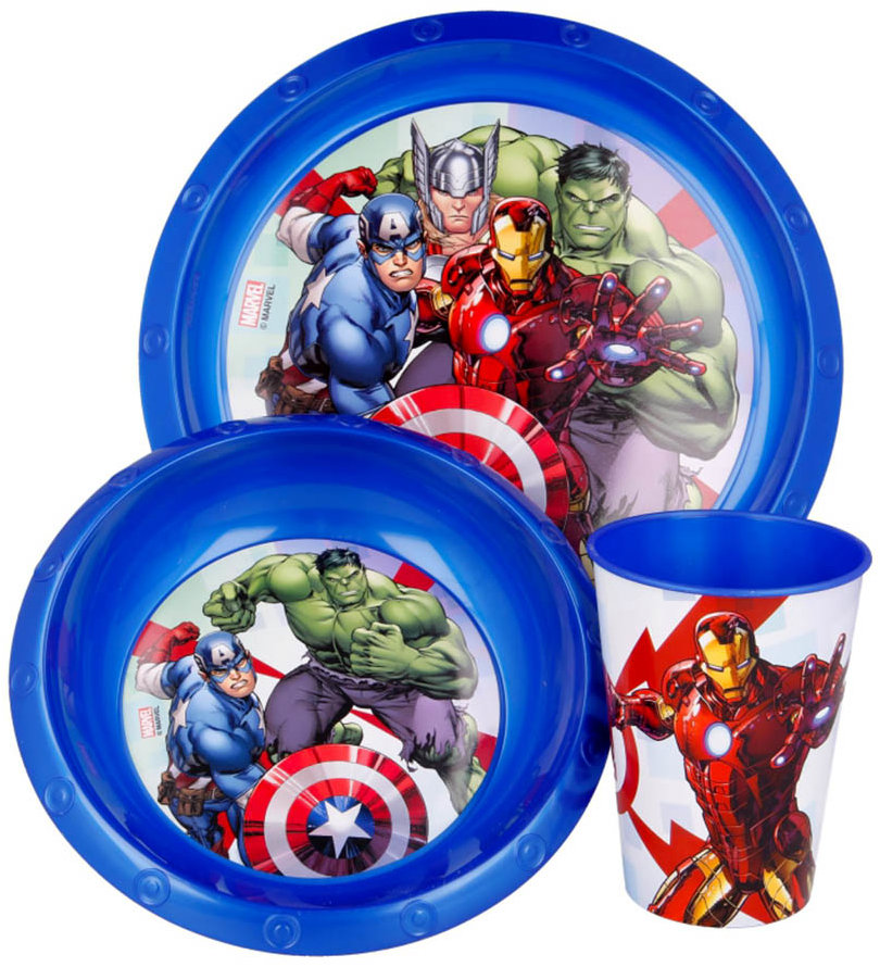 Avengers Rolling Thunder – jedálenská súprava, 3 ks