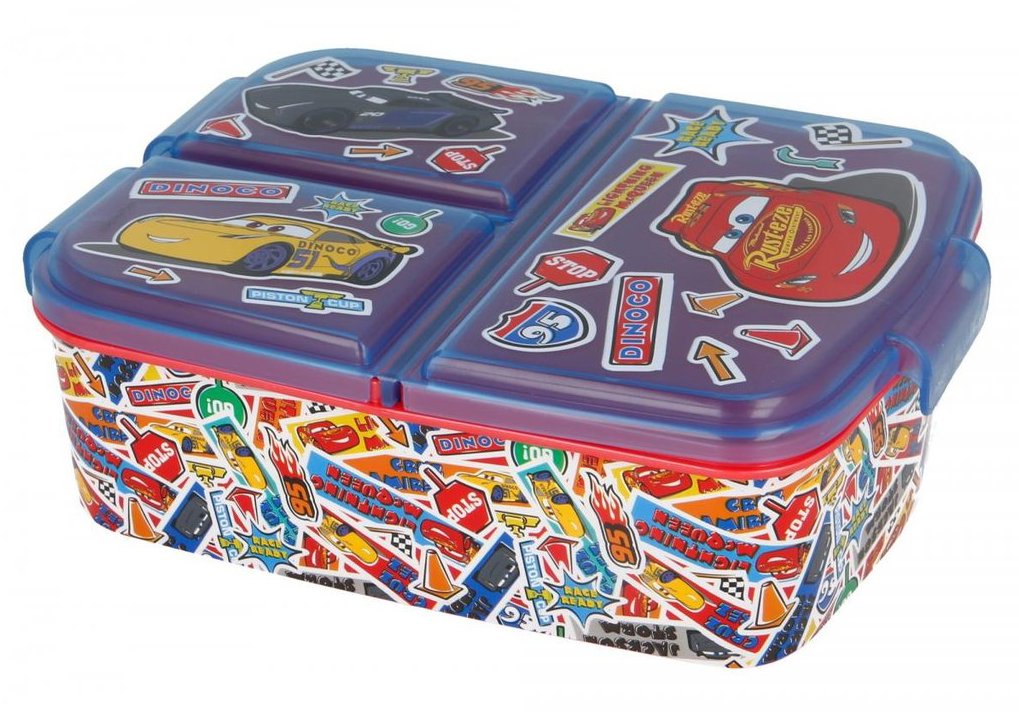 Svačinový box s přihrádkami Cars