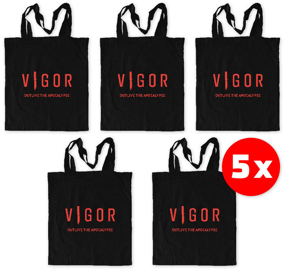 Vigor Eco - Friendly Shopping Bag Black 5 ks – taška