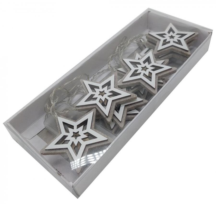 GOBA Svetelná reťaz LED – hviezdy, 130 cm