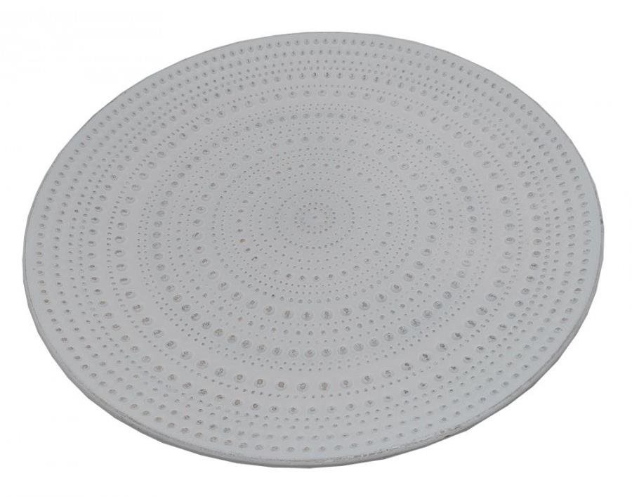 GOBA Tanier dekoračný – drevený, biely 40 cm