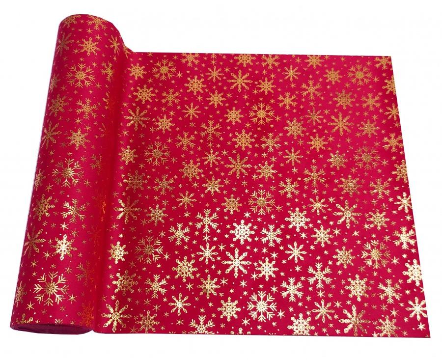 Goba Behúň zamatový s vločkami, červený 28 cm × 3 m